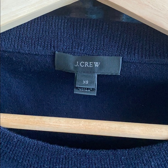 J. Crew 3/4 Sleeve Navy Blue Sweater - Picture 2 of 3